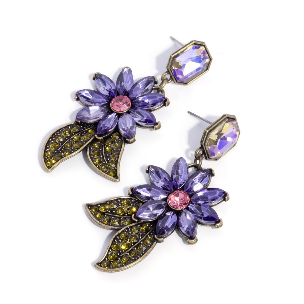 Paparazzi Purple and Pink Floral Earrings